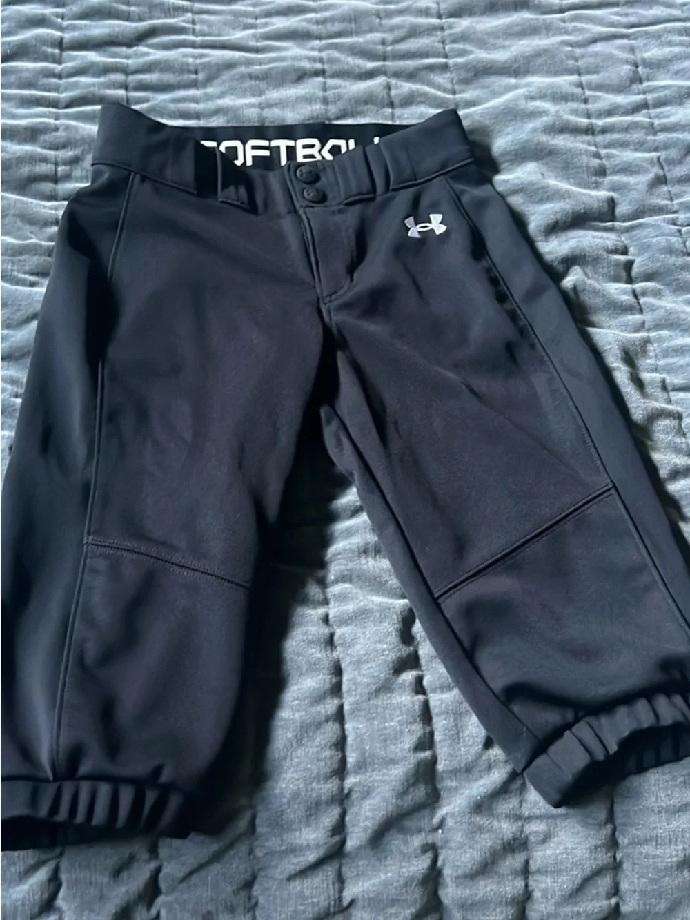 Under Armour Black Girls' Performance Leggings with Logo